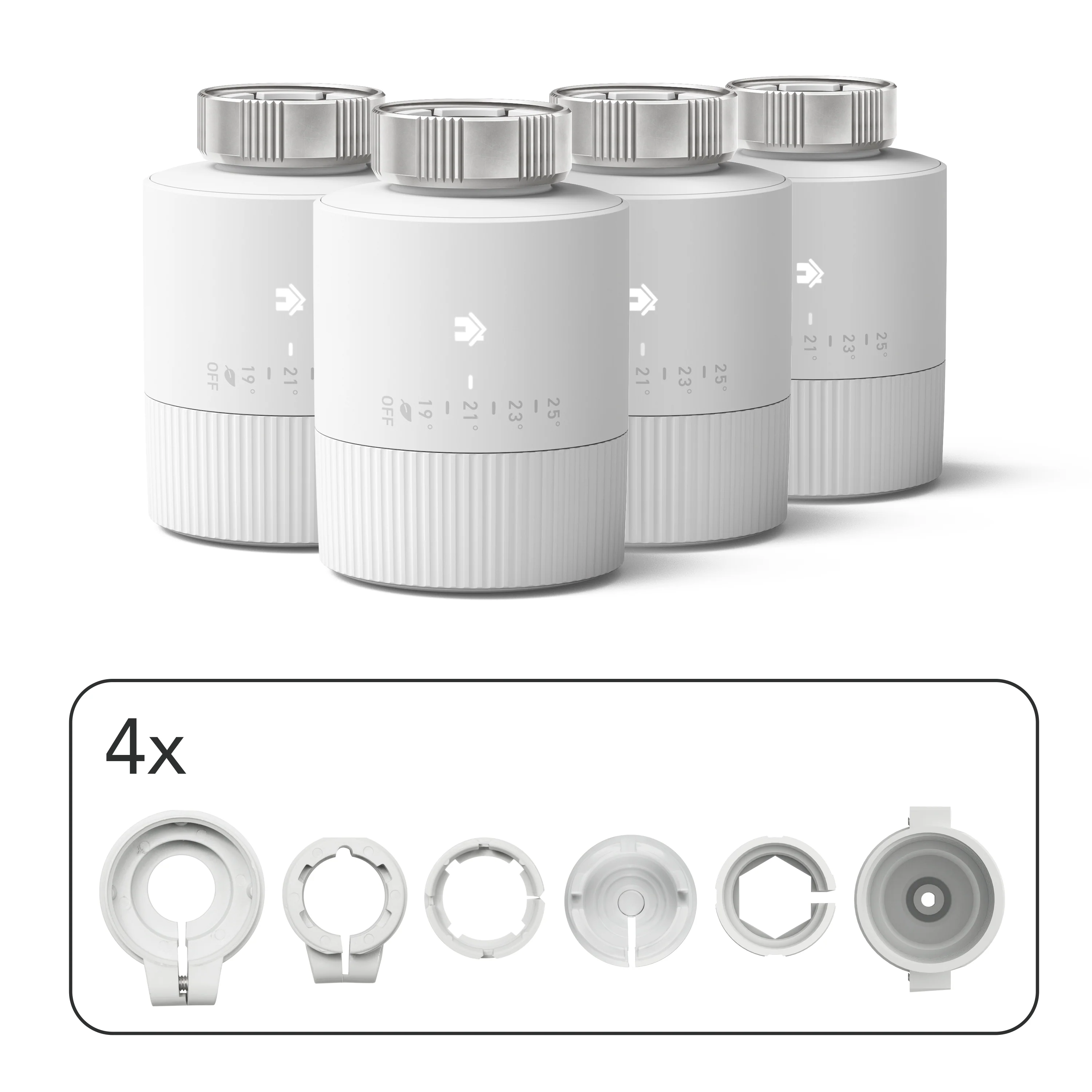 tado° Smartes Heizkörper-Thermostat Basic - Quattro Pack, Zusatzprodukt zur Einzelraumsteuerung - Image 3