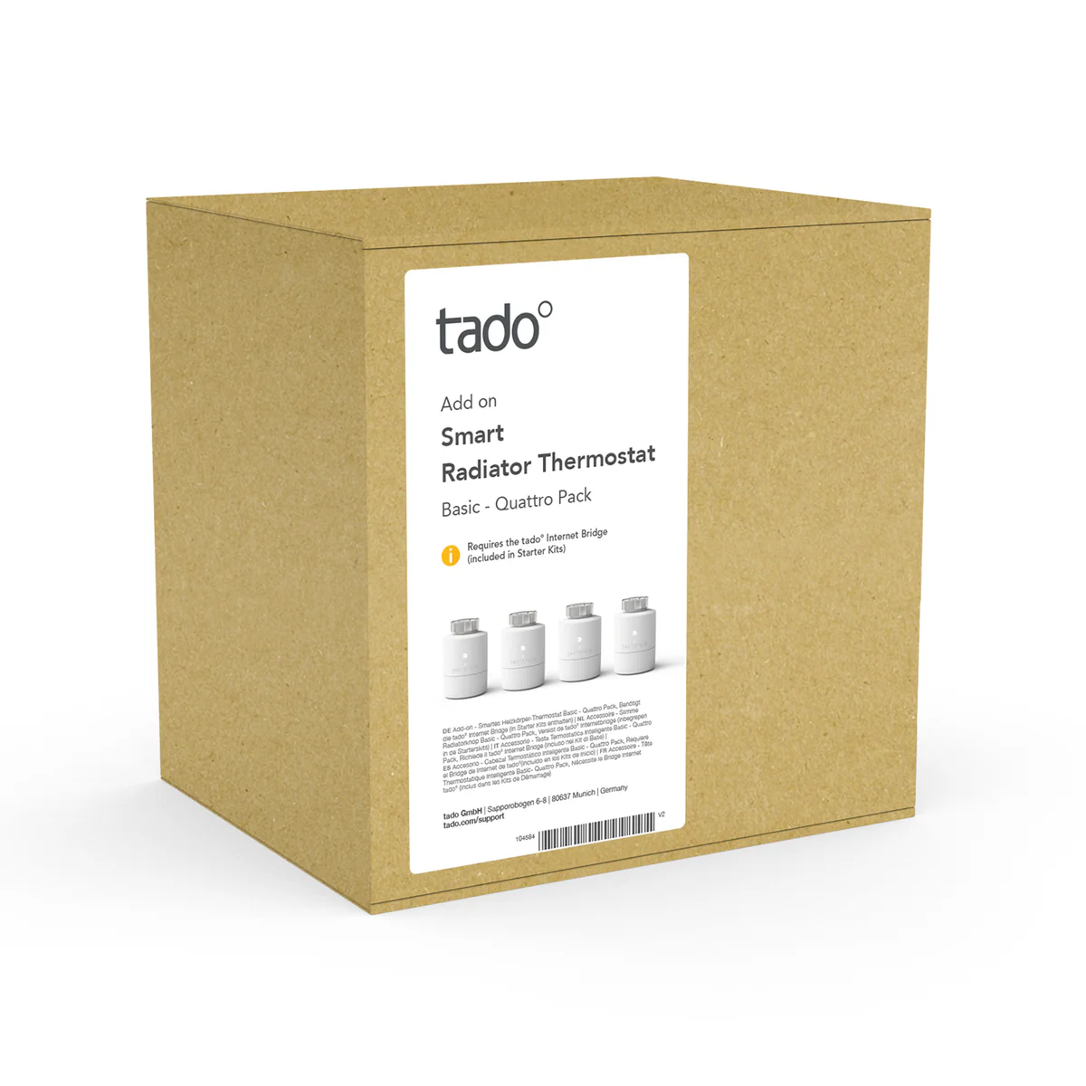 tado° Smartes Heizkörper-Thermostat Basic - Quattro Pack, Zusatzprodukt zur Einzelraumsteuerung - Image 4