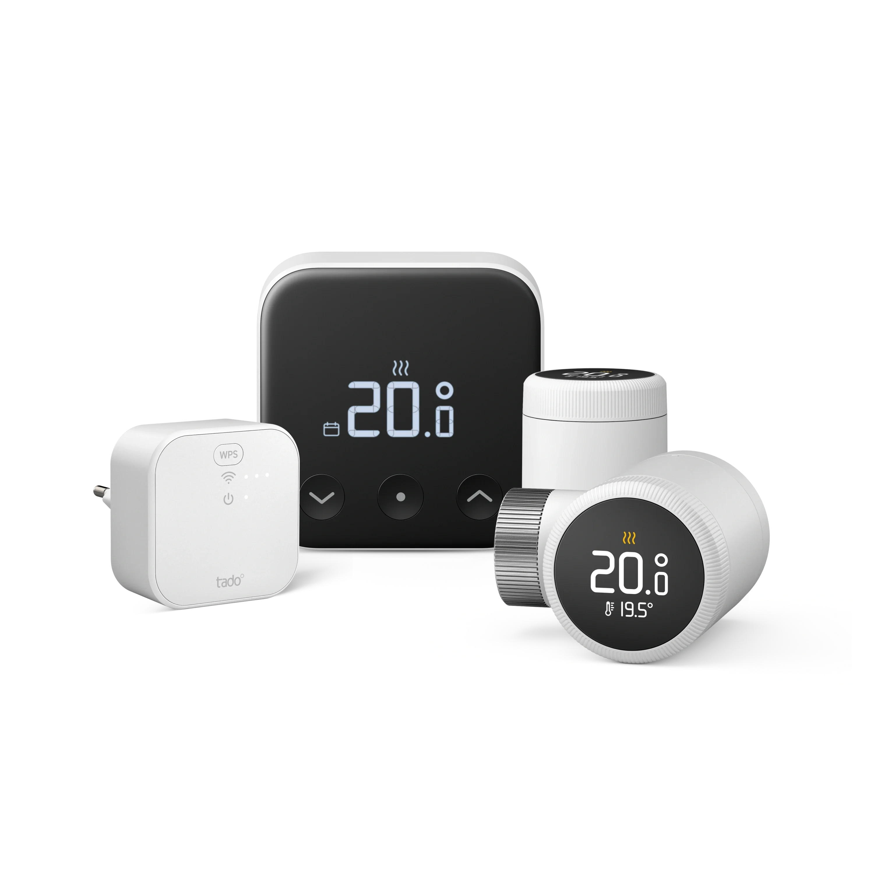 Starter Kit mit 1 Verkabelten Smarten Thermostat X und 2 Smarten Heizkörper-Thermostaten X