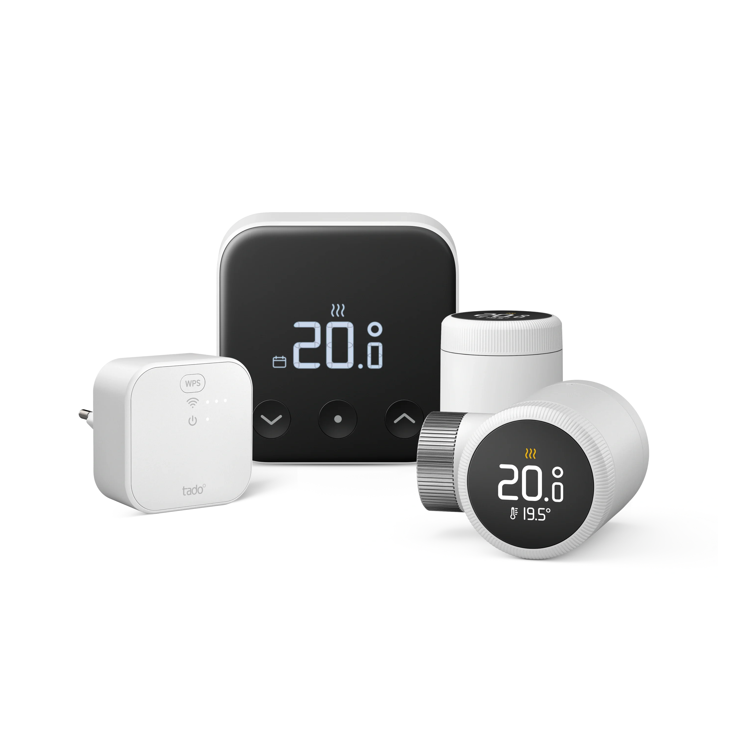 Starter Kit mit 1 Verkabelten Smarten Thermostat X und 2 Smarten Heizkörper-Thermostaten X